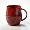 Geometric Red Mug With Tetrahedron Design - Photorealistic 3d Rendering