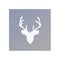 Geometric reindeer illustration. Vector low poly line art. Geometric deer head. Scandinavian style. Vector Illustration.