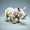 Geometric Rhino 3d Model Preview With Precisionism Influence