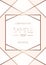 Geometric rose gold design template with blush pink and white ab