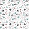 Geometric scandinavian seamless pattern. Abstract tribal