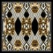 Geometric scarf design with baroque ornaments