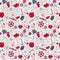 Geometric seamless children`s pattern of winter and new year elements