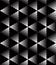 Geometric seamless pattern, endless black and white vector regular background. Abstract covering with 3d superimpose figures.