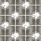 Geometric seamless pattern in gray and black color with  mesh effect of intersecting thin lines and white daisies .