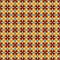 Geometric seamless pattern Mixed shapes Bright blue yellow orange brown colors Vintage Retro design