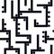 Geometric seamless pattern. Modern maze print. Aymmetric labyrinth ornament. Lines, dots bauhaus style background