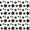 Geometric seamless pattern. Monochrome randomly abstract vector texture with stars