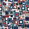 Geometric seamless pattern. The multicolored squares of different size