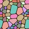 Geometric seamless pattern with polygon shapes