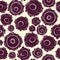 Geometric seamless pattern,texture with perfectly contacting nested circles with different size colors.Repeating pattern with