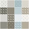 Geometric seamless patterns: dots, squares
