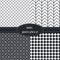Geometric Seamless Patterns Set. Dark and light grey colors. Black and White