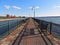 Geometric shadows on esplanade on Owasco Lake Emerson Park