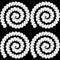 Geometric shapes from braids. Decorative braided element. Design with manual hatching. Seamless pattern.