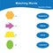 Geometric shapes Matching words worksheet. Matching Words Game.