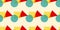 Geometric Shapes, Objects Pattern with Riso Print Effect - Graphic Element for Fabric, Textile, Clothing, Wrapping Paper