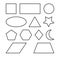 Geometric shapes vector symbol icon design.