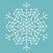 Geometric snowflake with lines and circles