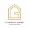 Geometric Square Monogram Letter G Business Company Vector Logo Design