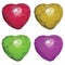 Geometric Stone Hearts