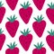 Geometric strawberry seamless pattern. Cute strawberries backdrop. doodle sweet berries wallpaper