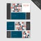 Geometric style half-fold brochure template for business