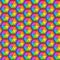 Geometric Symmetric Bright Seamless Pattern of Multi-Colored Contour Hexagons