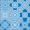 Geometric tiles seamless patterns set