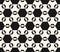 Geometric tiles texture. Abstract repeat monochrome background with simple figures, hexagons, rhombuses.