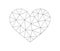 Geometric transparent outline heart