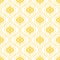 Geometric trellis pattern. Yellow and white seamless background. Screen print vector texture