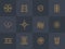Geometric trendy hipster Icons