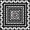 Geometric tribal black and white vector square pattern. Greek style ornamental monochrome background. Patterned decorative ethnic