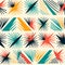 Geometric Vintage Pattern: Colorful Explosions And Bold Lines