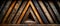 Geometric Wooden Symphony: Triangular Textures and Tones. Concept Geometric Patterns, Wooden