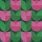 Geometrical abstract tulip seamless pattern for textile