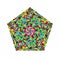 Geometrical colorful isolated tiled mosaic polygon shape