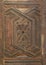 Geometrical and floral engraved patterns of Mamluk style wooden ornate door leaf