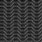 Geometrical lines shaded cubical seamless waves pattern on black