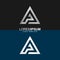 Geometrical Logo Design. Line Initials Logo. Letter AP Logo