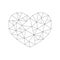 Geometrical polygonal heart.