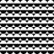 Geometrical signs - circles and squares. High contrast retro seamless pattern in black and white. Vector illustration