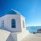 Geometry and colors of sunny Santorini, Greece. Conceptual Artistic Fragments of traditional buildings in Oia on Santorini. A