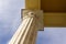 Geometry of luxurious marble column under roof of theater in antique style