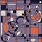Geometry minimalistic artwork poster . Modern seamless pattern in the style of Neoplasticism, Bauhaus, Mondrian. for web