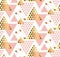 Geometry triangle pattern. gold stylized vector