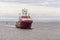 Geophysical  survey  vessel Fugro Searcher nearing New Bedford