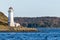 Georges Island Lighthouse in Halifax, Nova Scotia, Canada.