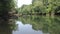 Georgia, Abbotts Bridge Park, A pan across the Chattahoochee River with trees and reflections